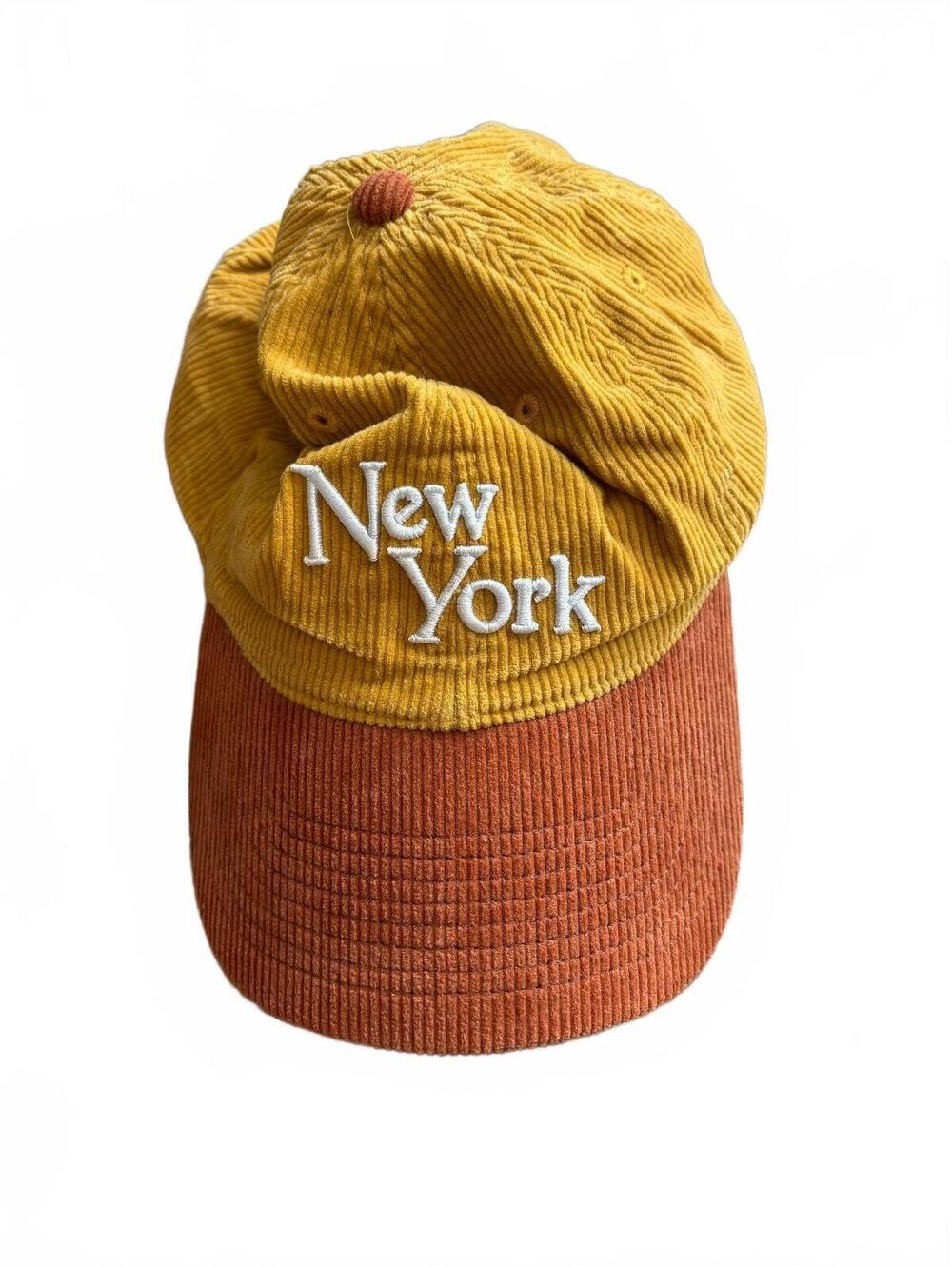 Two Tone Corduroy New York Dad Hat Cap America Needle